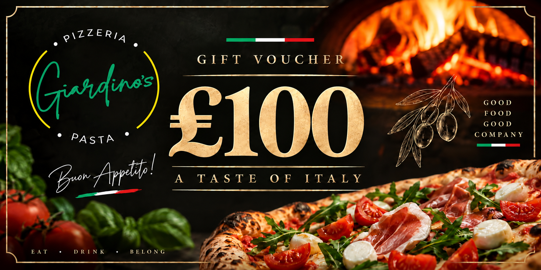 Giardinos £100 Gift Voucher